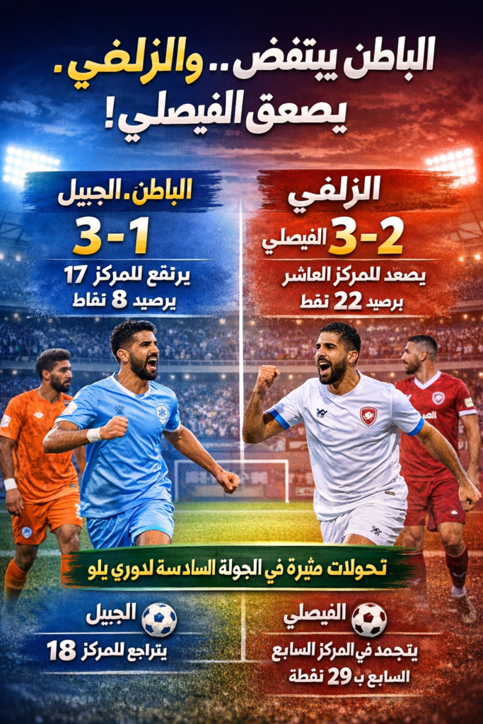تحولات مثيرة في دوري يلو