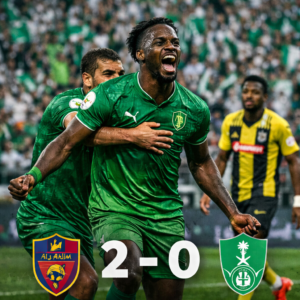 احتفال توني بفوز الأهلي 2-0